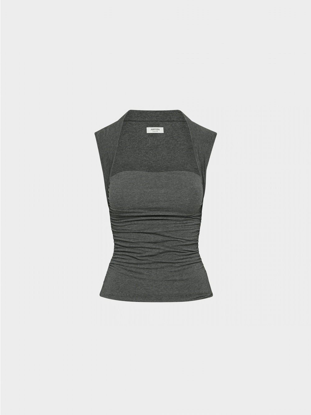 Aritzia casual contour flourish top grey - Picture 2 of 7
